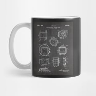 Whisky Barrel Patent - Whisky Art - Black Chalkboard Mug